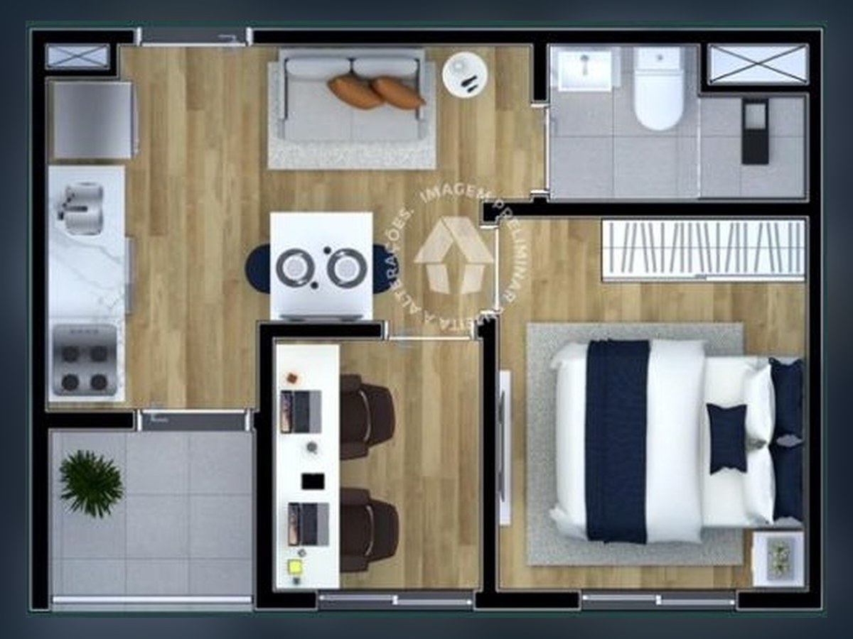 Metrocasa Estação Vila Tolstói: planta do apartamento — imagem 2 de 2