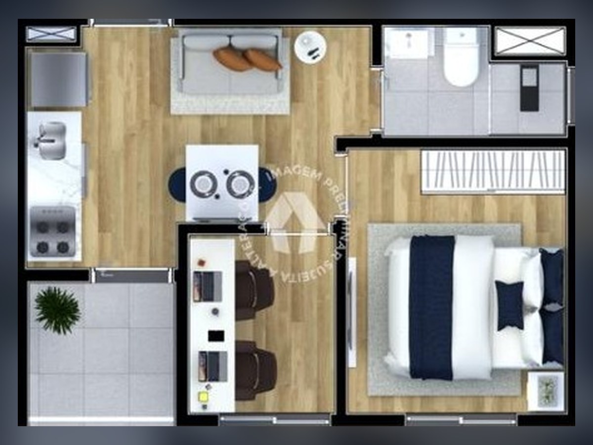 Metrocasa Prime Vila Ema: planta do apartamento — imagem 2 de 2